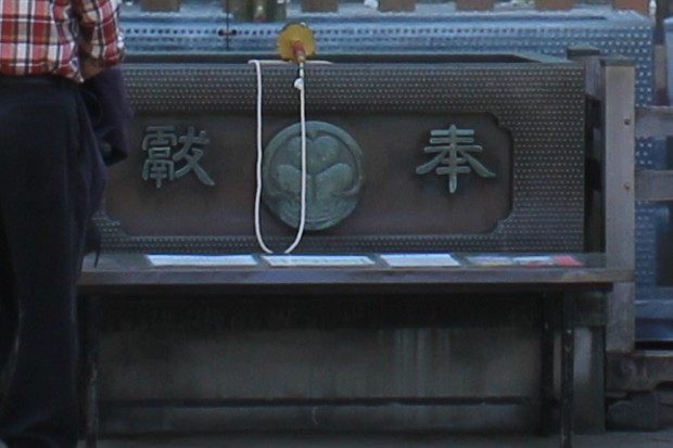 上野東照宮の賽銭箱 - An offertory box at Ueno Toshogu