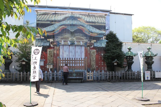 工事中の上野東照宮 - Ueno Toshogu, Japanese shrine, Under Construction